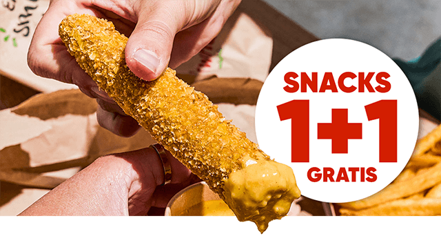 Snacks 1+1 gratis