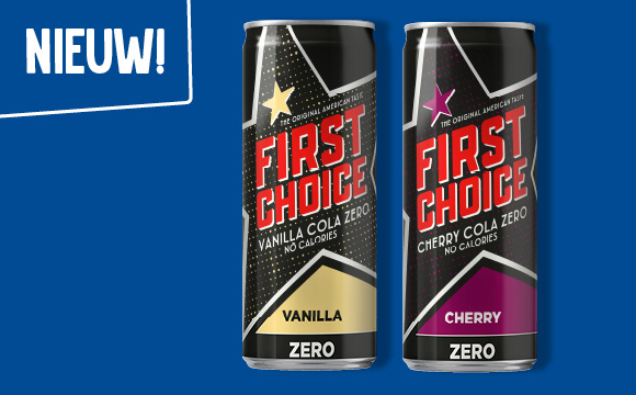 First Choice Cola Zero nieuwe smaken